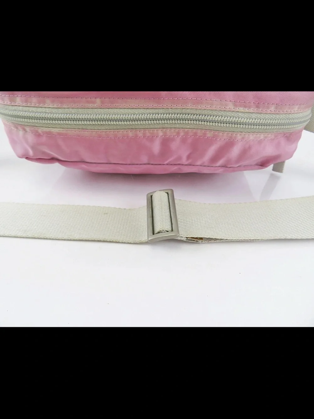 Prada Pink Nylon Crossbody with Cream Strap